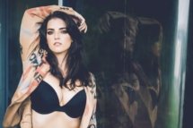 Shannon Berkeley busty model black bra